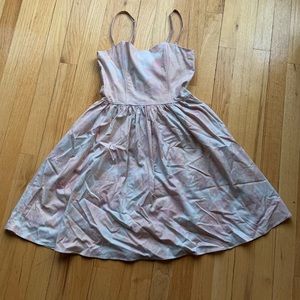 Pastel pink/dusty rose dress with boning